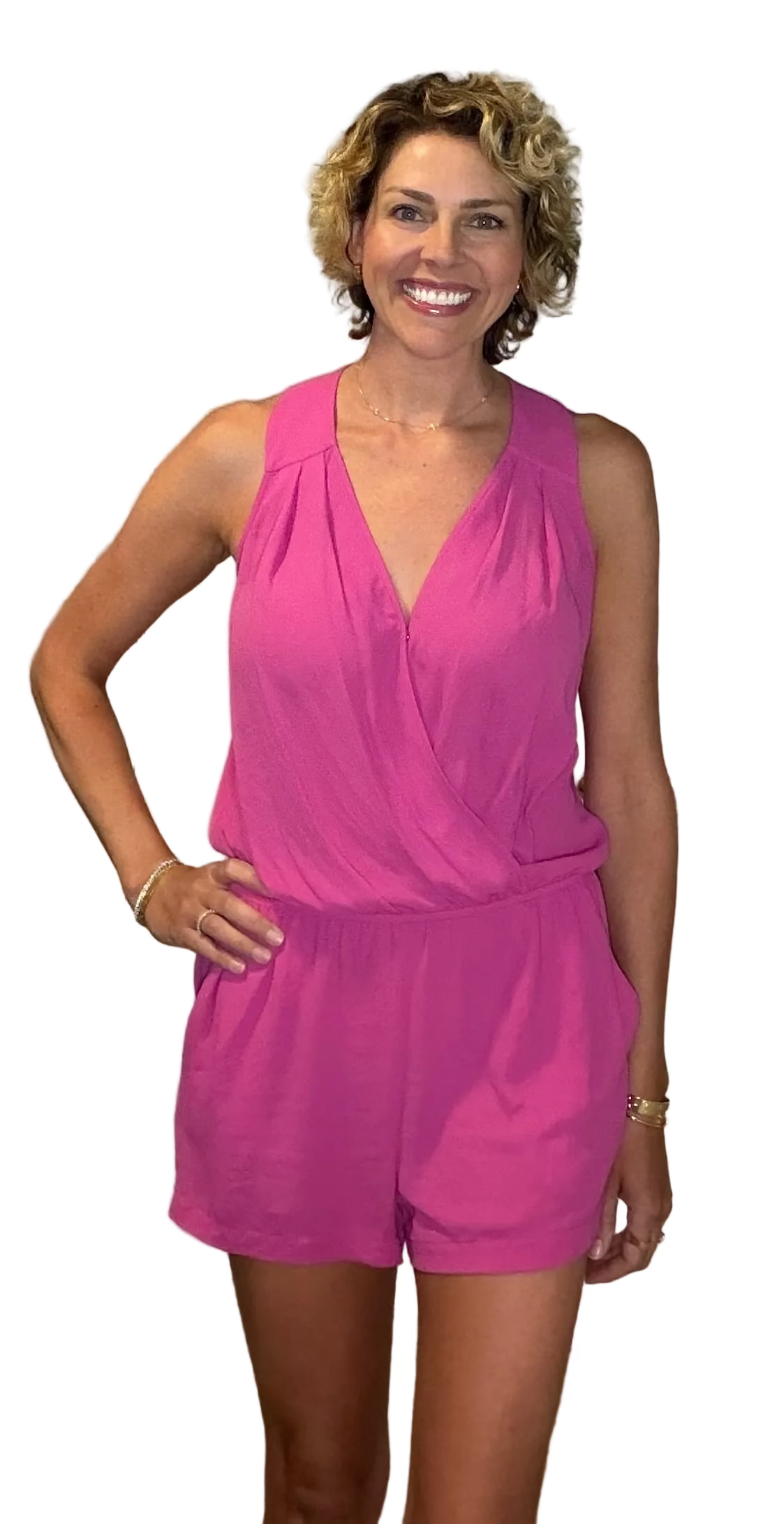 BCBG Max Azaria Sleeveless Romper - size small (fits up to medium)