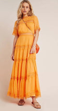Anthropologie Ranna Gill Chiffon Maxi Dress NWT - size 10P