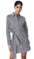 Alice + Olivia Reina Striped Shirt Dress - size XS