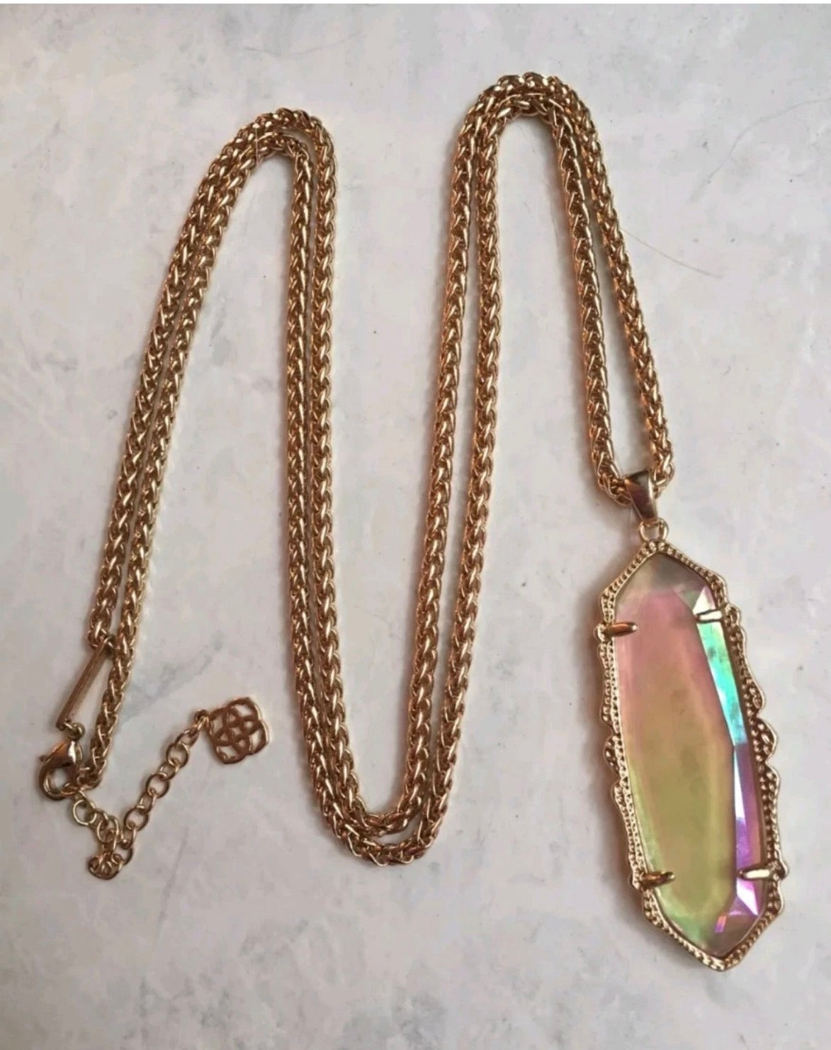 Kendra Scott Frances Opalite Rose Gold Necklace