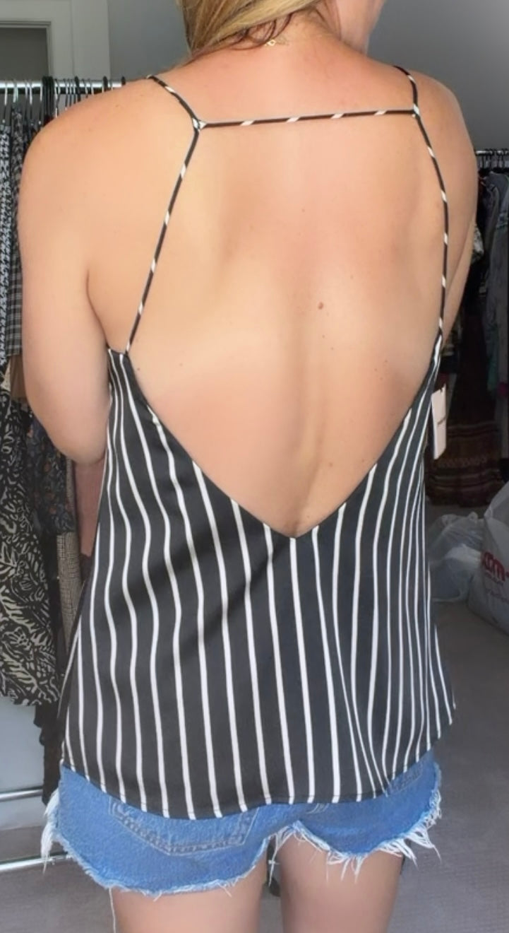 Super Down Striped Tank -  size medium