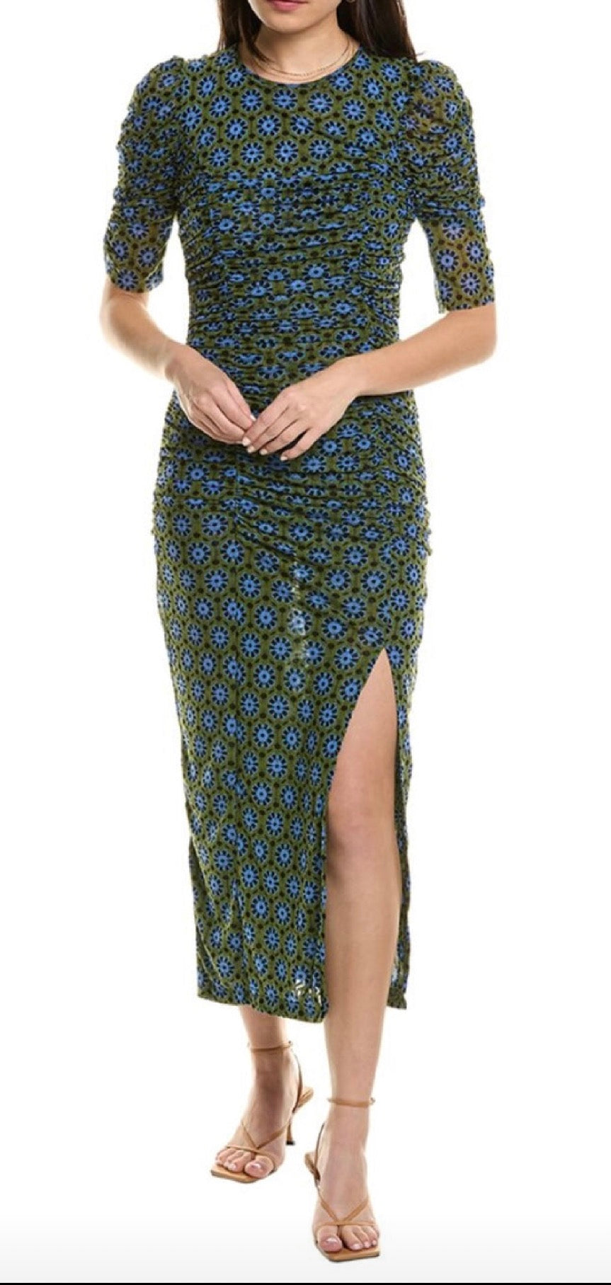 Free People Briella Ruched Midi Dress NWT - size XS
