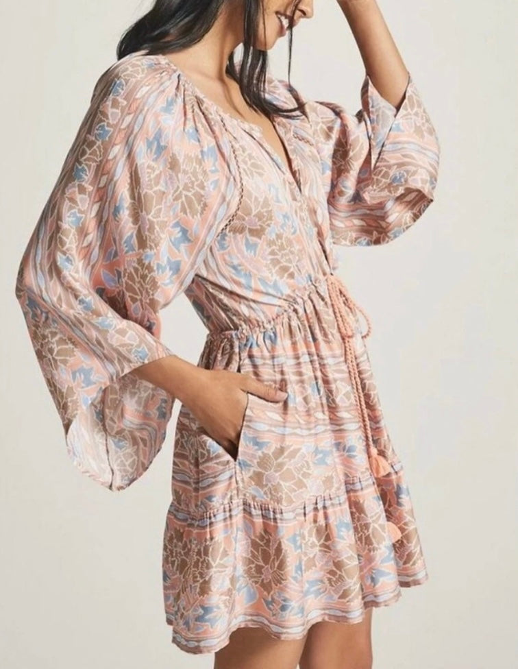 Anthropologie Tie Waist Pocket Dress
