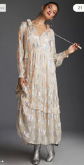 Anthropologie The Marias Chiffon Maxi Dress - size medium
