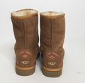 Ugg Classic Suede Rustic Weave Sherpa Boots Size 8