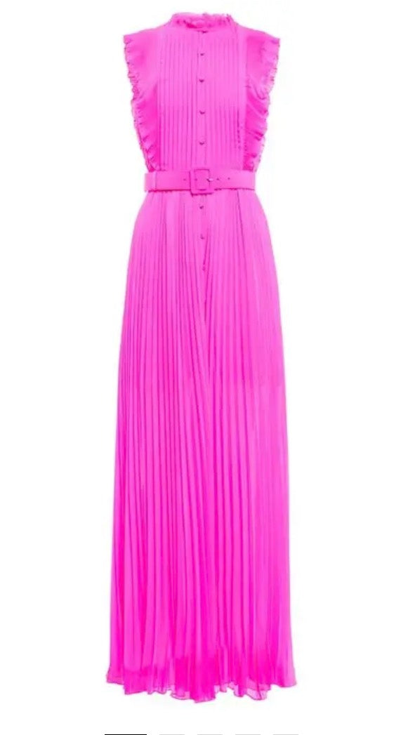Self Portrait Chiffon Ruffle Pleated Gown NWT - size 0 (REED Charitable Foundation)