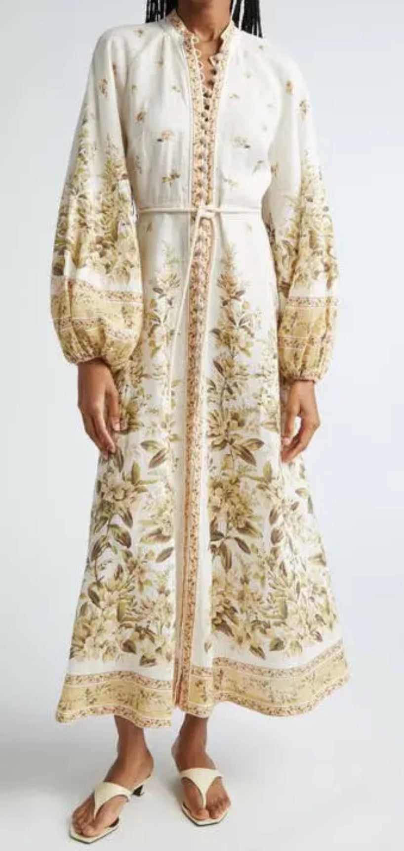 Zimmermann Golden Buttoned Midi Dress NWT - size 0P (REED Charitable Foundation)
