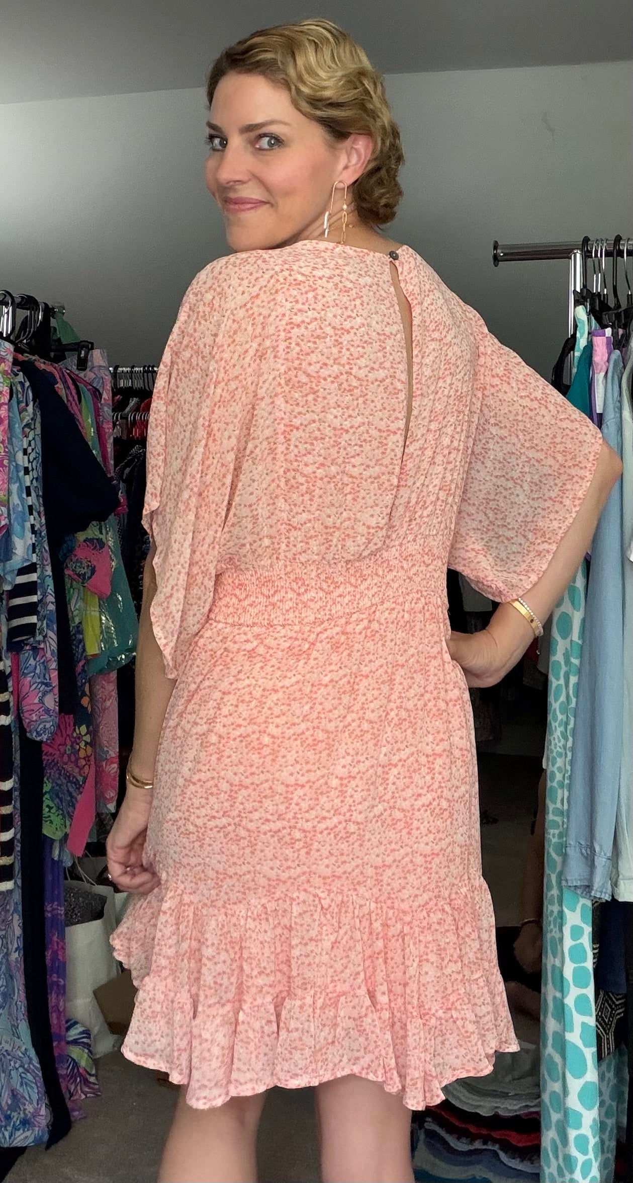 She + Sky Floral Mini Dress- size Medium