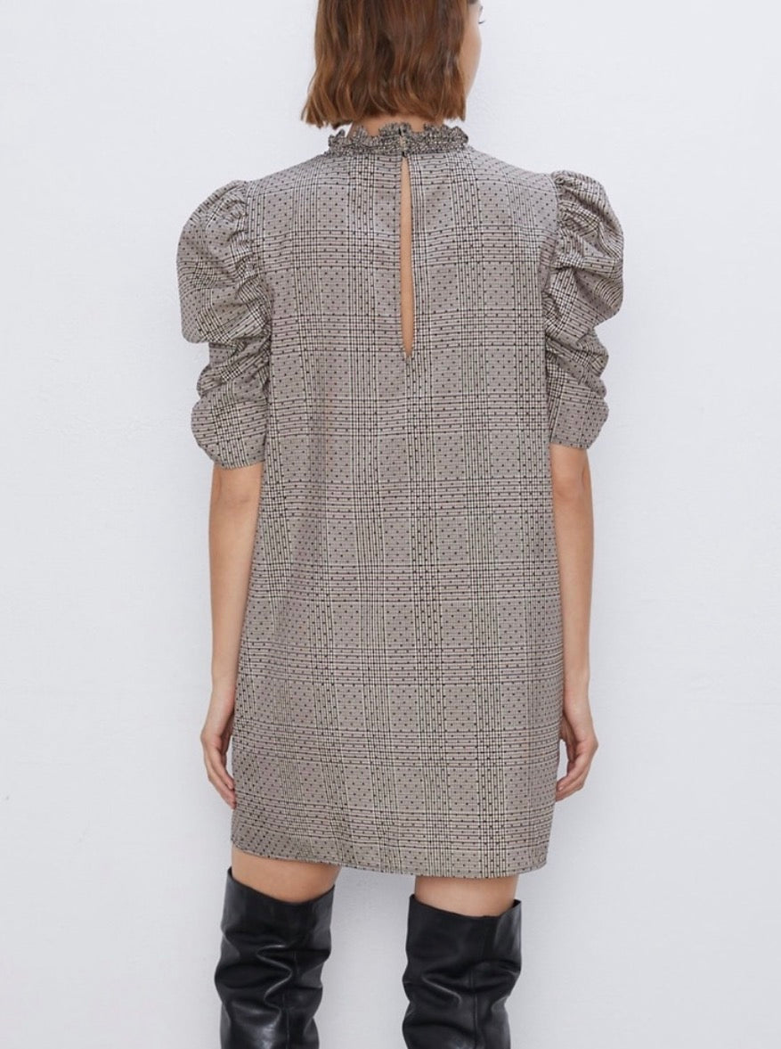 Zara Plaid Babydoll Shift Dress - size medium (Kim Chappell)