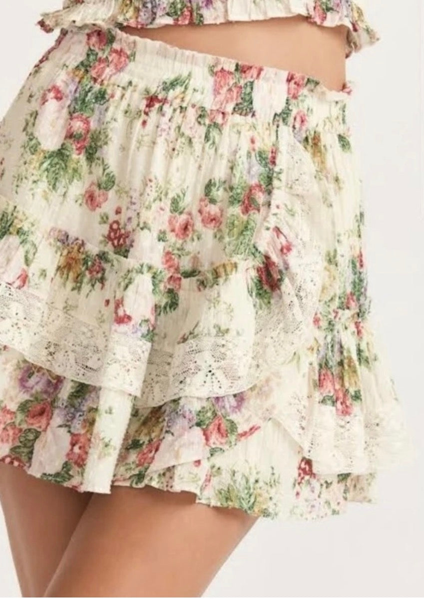 LoveShackFancy Agnessa Mini Skirt NWT - size medium