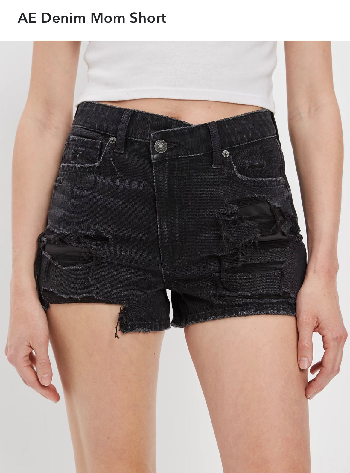 AE Denim Mom Shorts - size 0