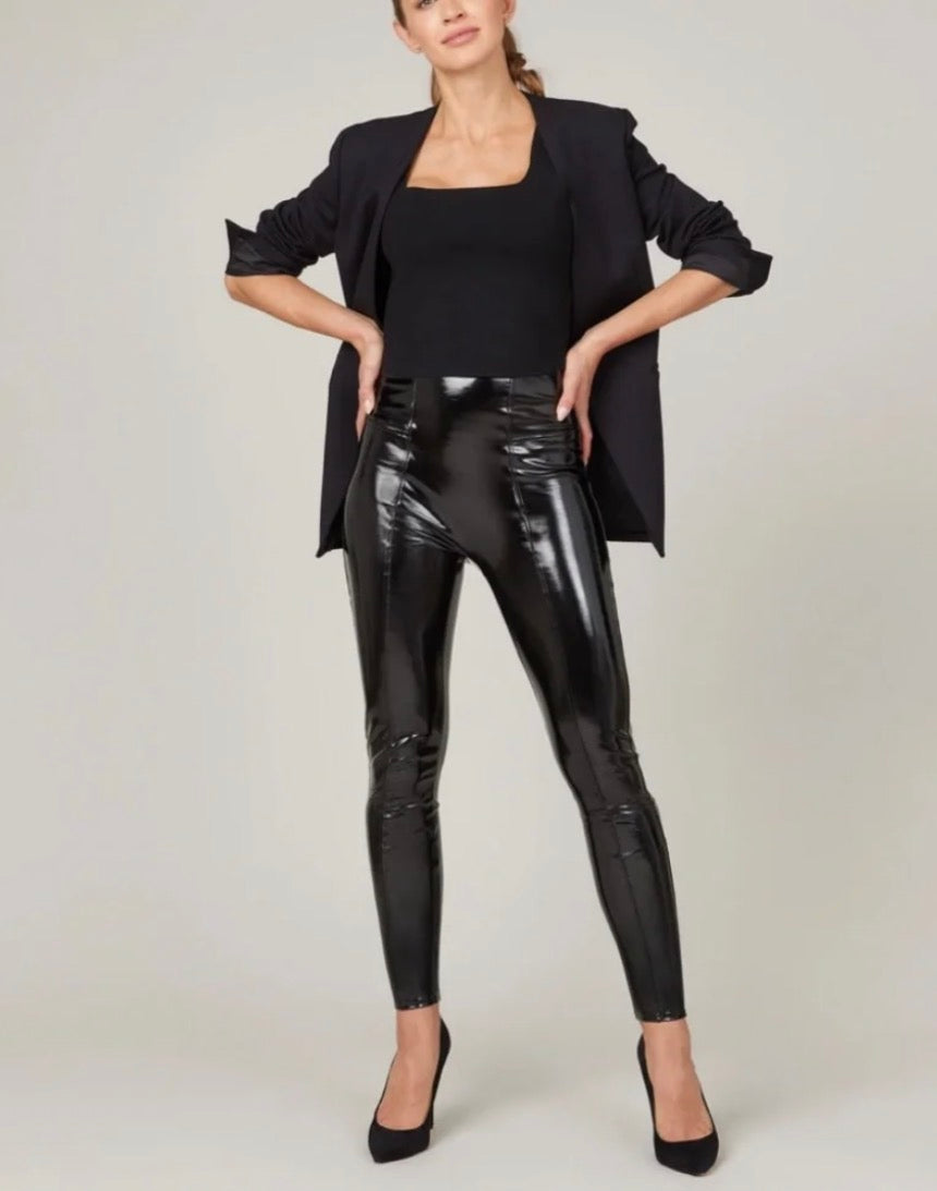 Spanx Patent Faux Leather Leggings- size large (Kim Chappell)