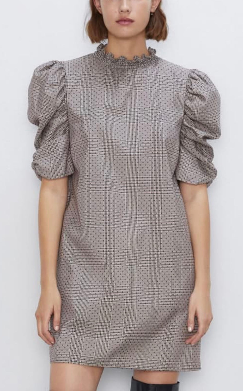 Zara Plaid Babydoll Shift Dress - size medium (Kim Chappell)