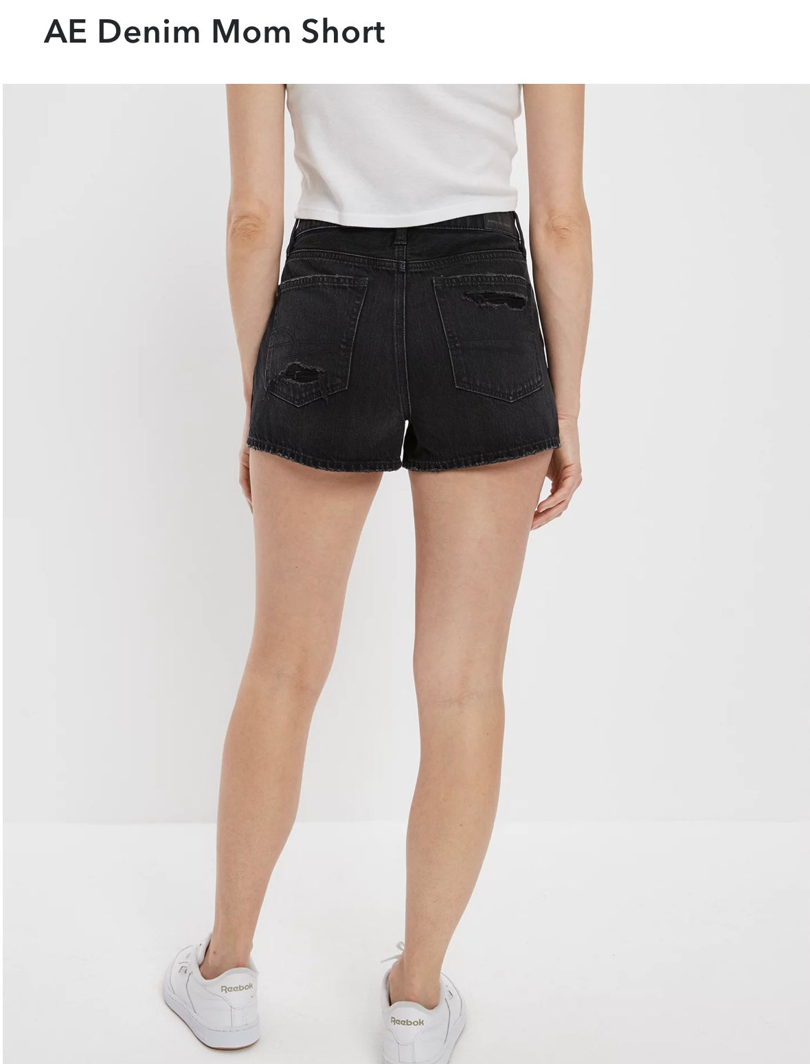 AE Denim Mom Shorts - size 0