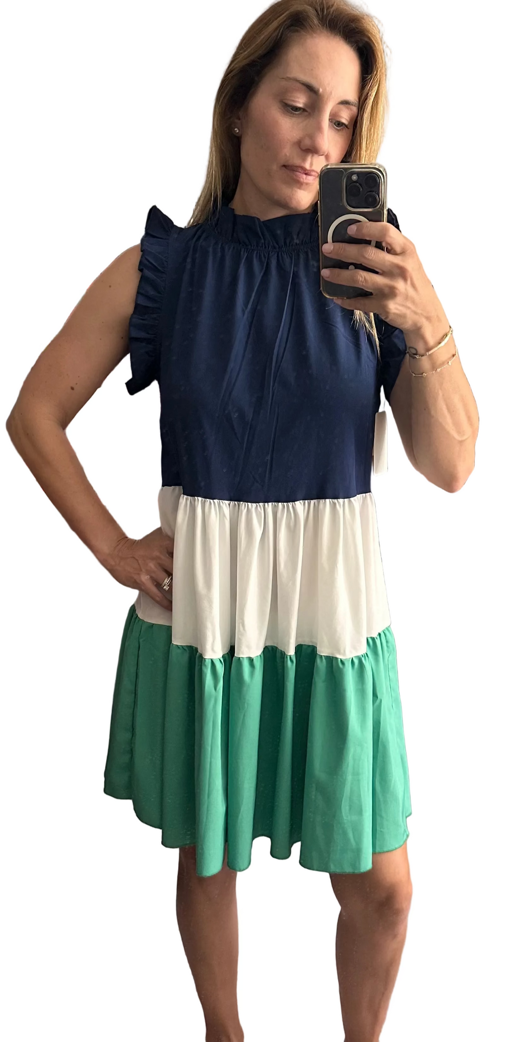 Unlabeled Color Block Dress- size M/L