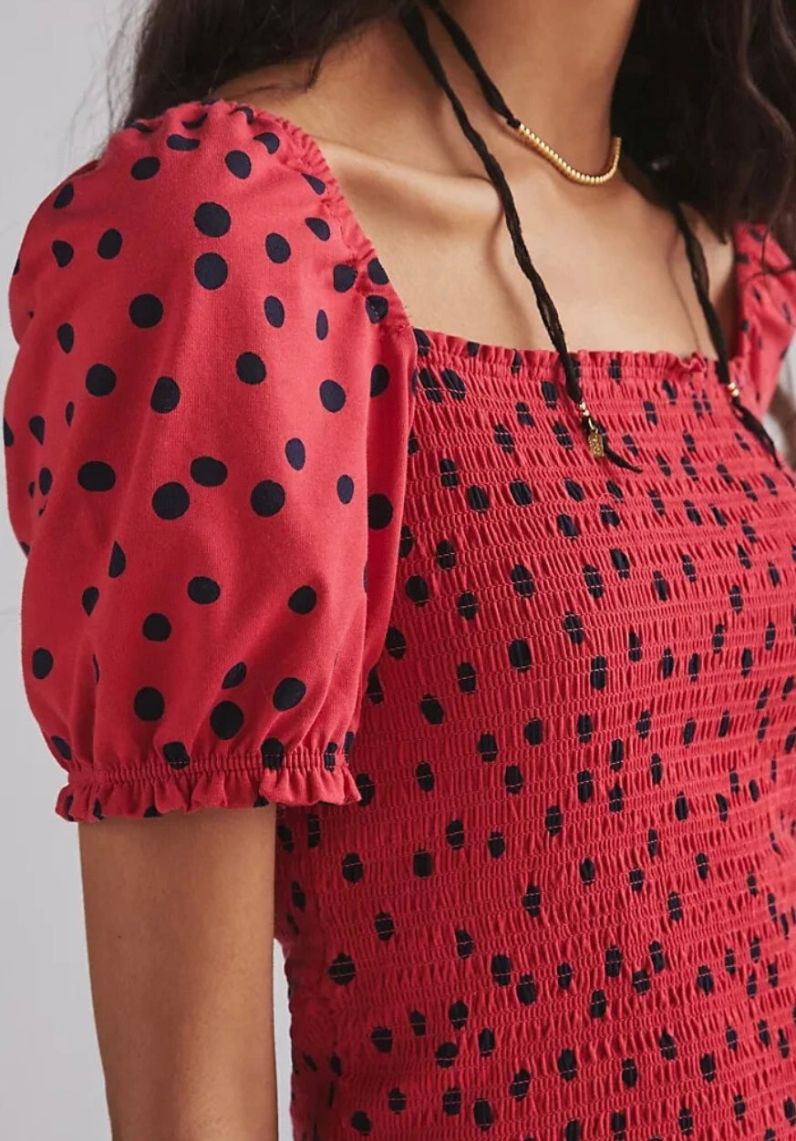Anthropologie Dolan Polka Dot Top