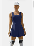 ATTRACO SCALLOPED TENNIS DRESS (small) navy