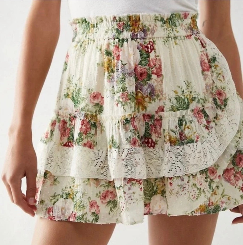 LoveShackFancy Agnessa Mini Skirt NWT - size medium