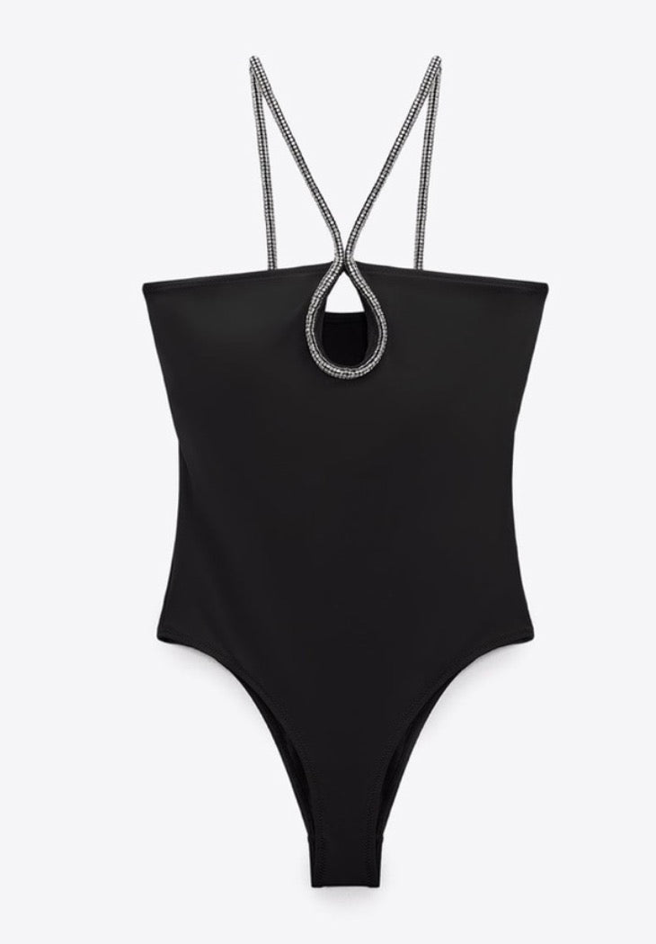 Zara Swim Jewel Cutout One Piece Swimsuit NWT - size small