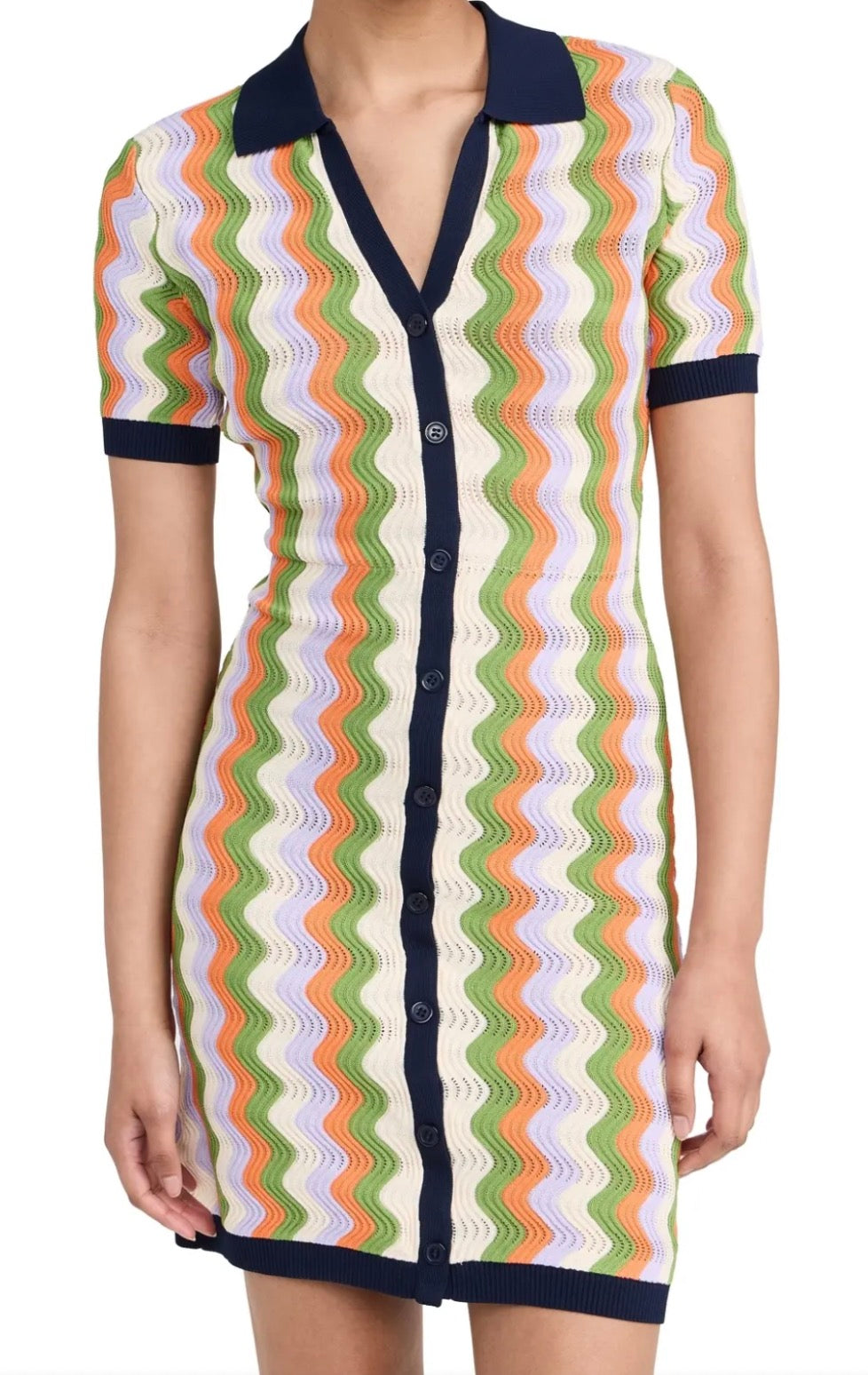 English Factory Wavy Striped Dress - size large