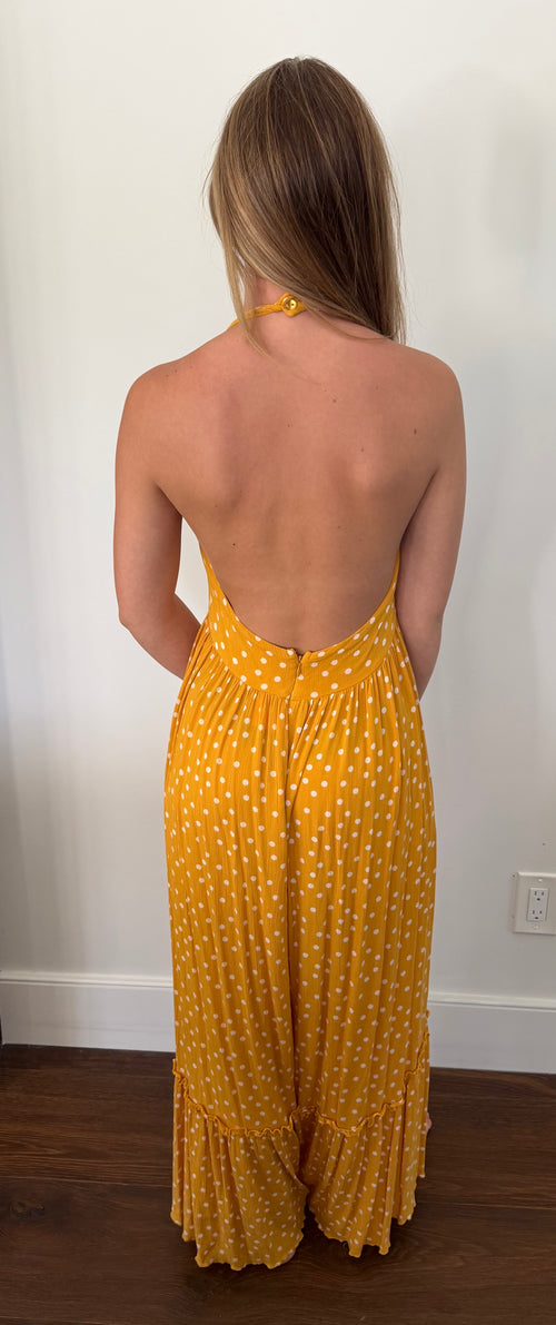 ASOS Polka Dot Halter Maxi - size 2