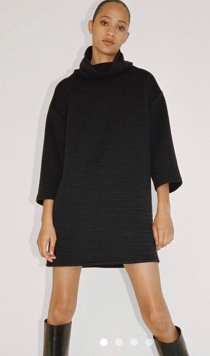 Zara High Neck Ribbed Sweater Dress - size medium (Kim Chappell)