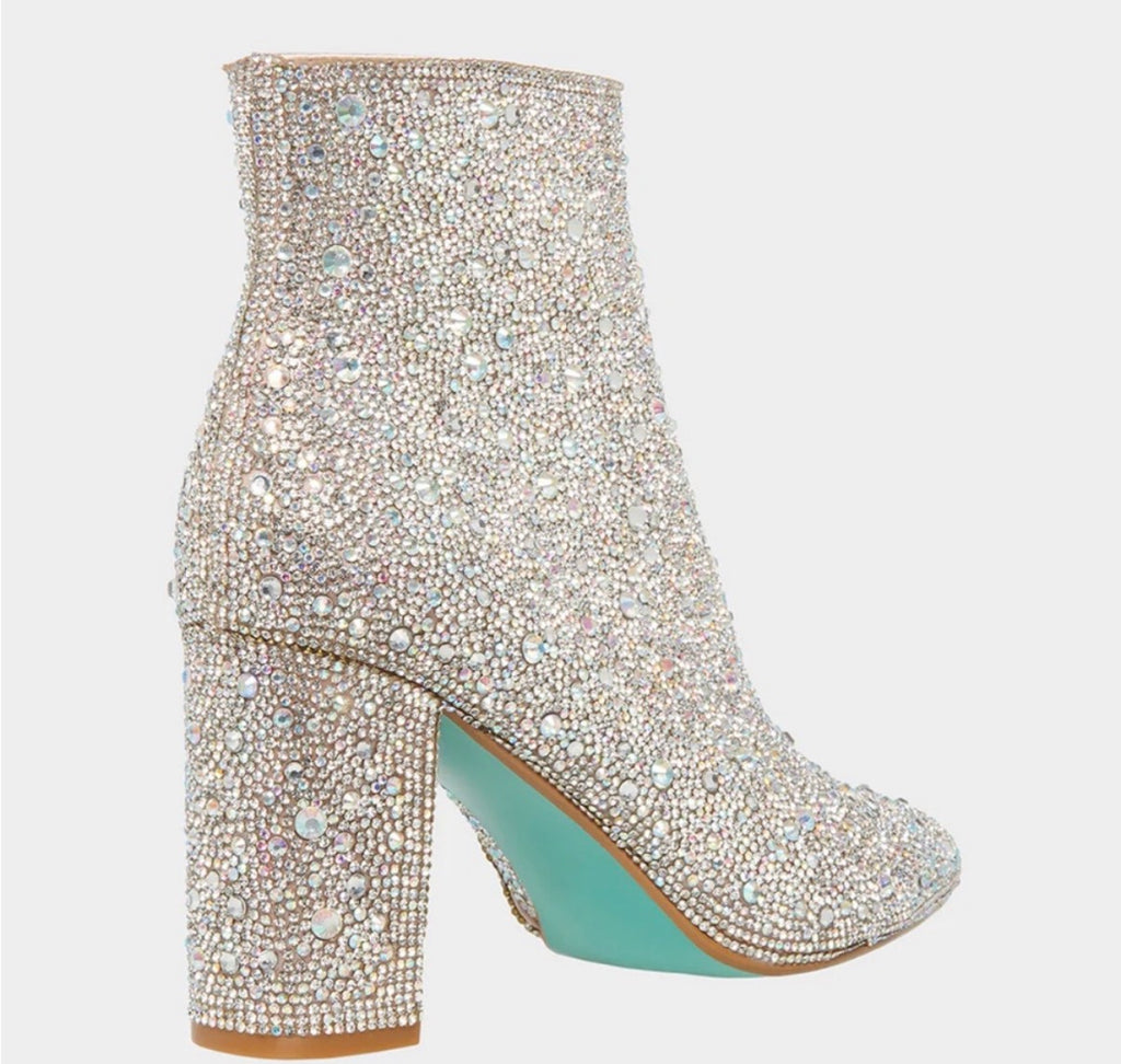 Betsy Johnson SB Cady Rhinestone Booties NEW - size 7.5