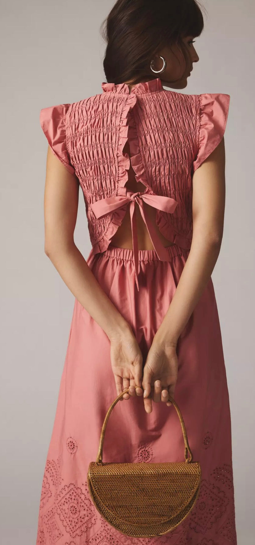 Anthropologie X Moon River Flutter-Sleeve Dress - size medium