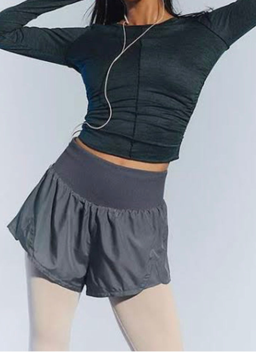 Free People Carpe Diem Shorts - size small (dark gray)