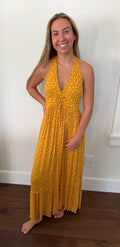 ASOS Polka Dot Halter Maxi - size 2