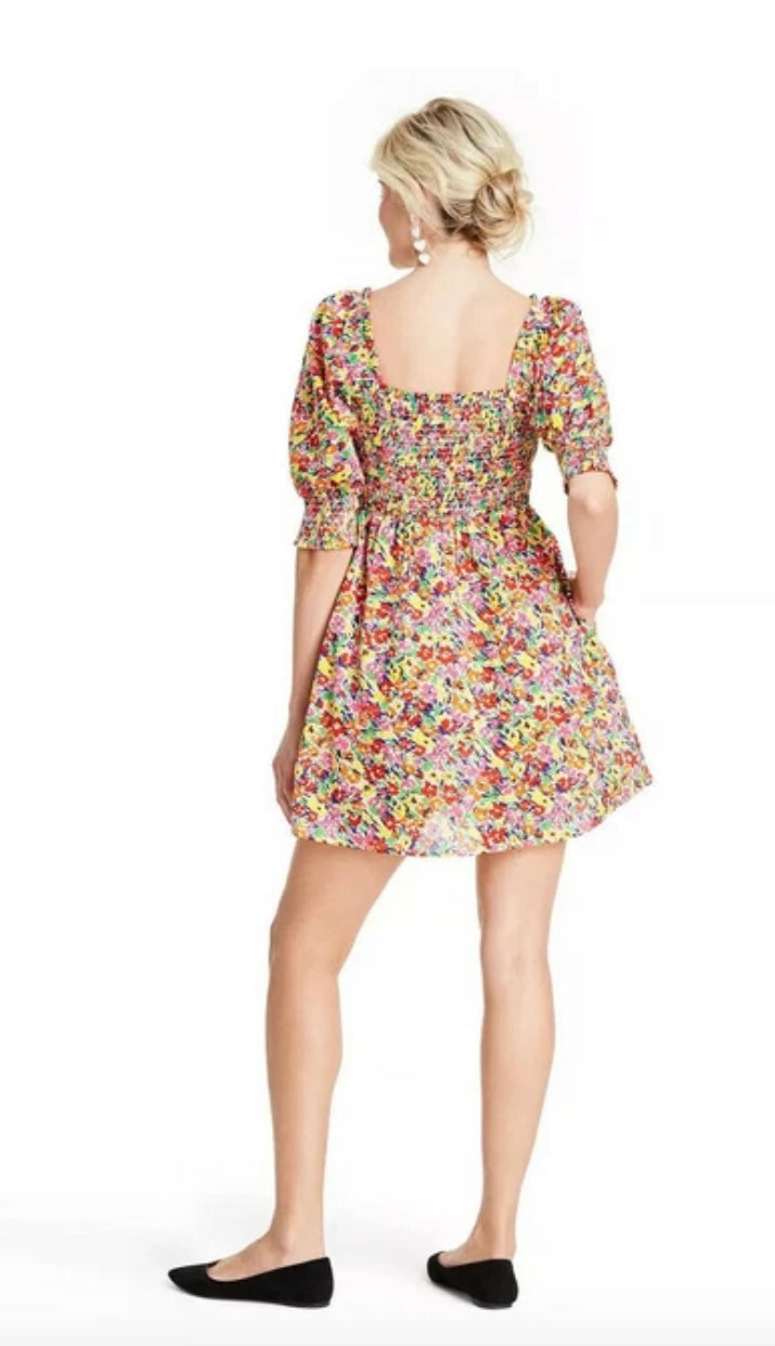 Rixo for Target Floral Mini Dress- size XS