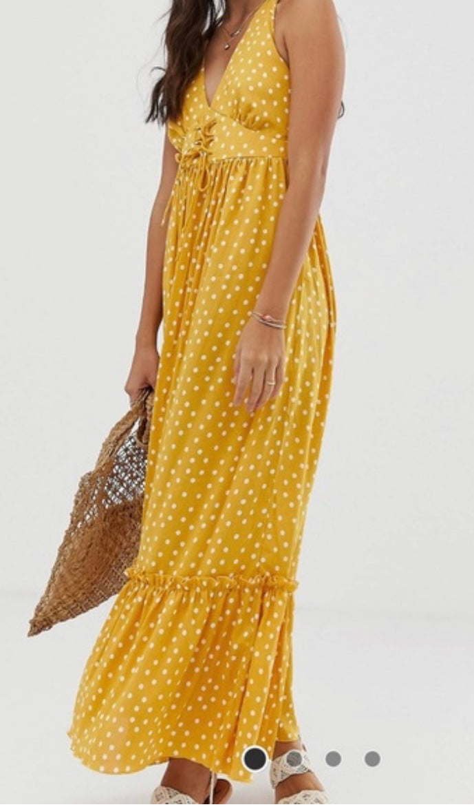 ASOS Polka Dot Halter Dress- size 2