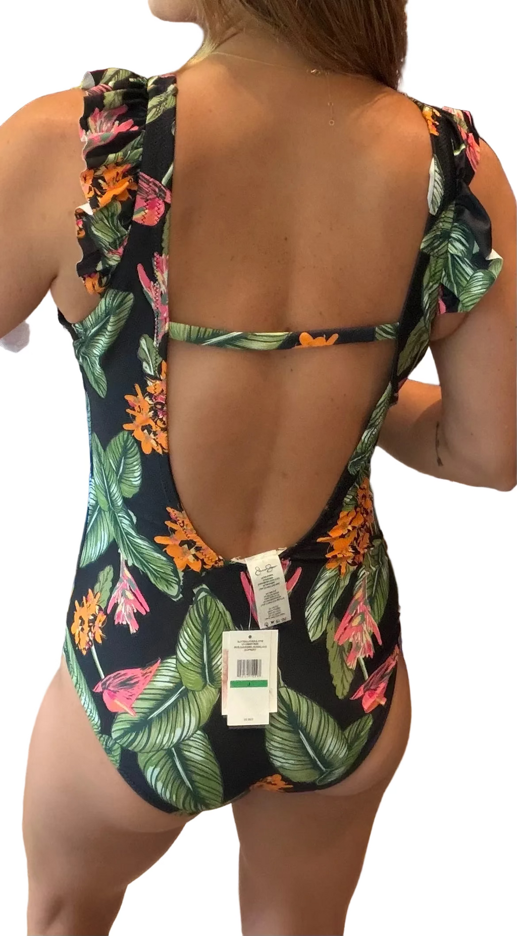 Jessica Simpson Tropical Floral One Piece Swimsuit NWT - size large