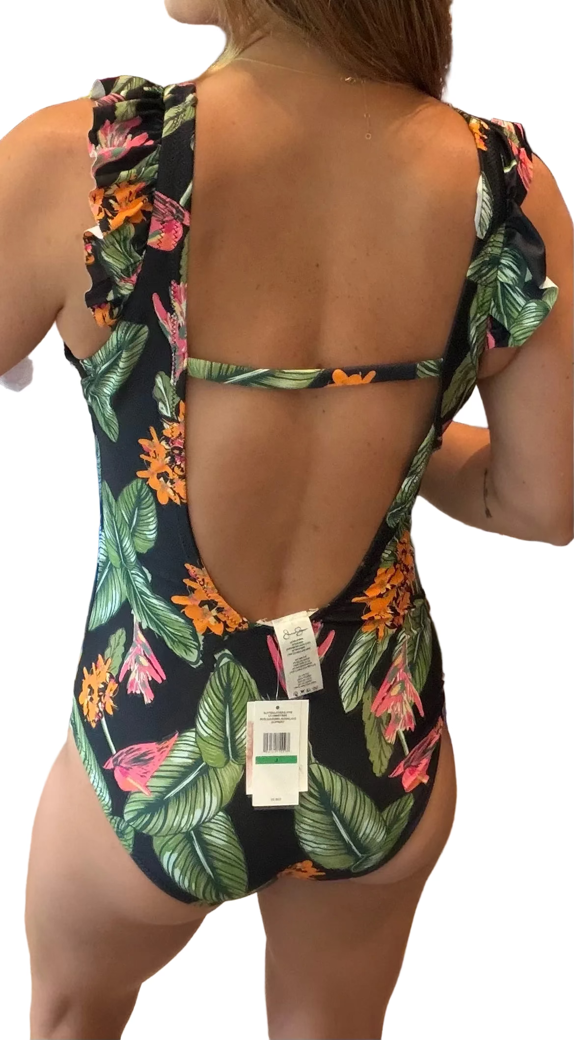Jessica Simpson Tropical Floral One Piece Swimsuit NWT - size large