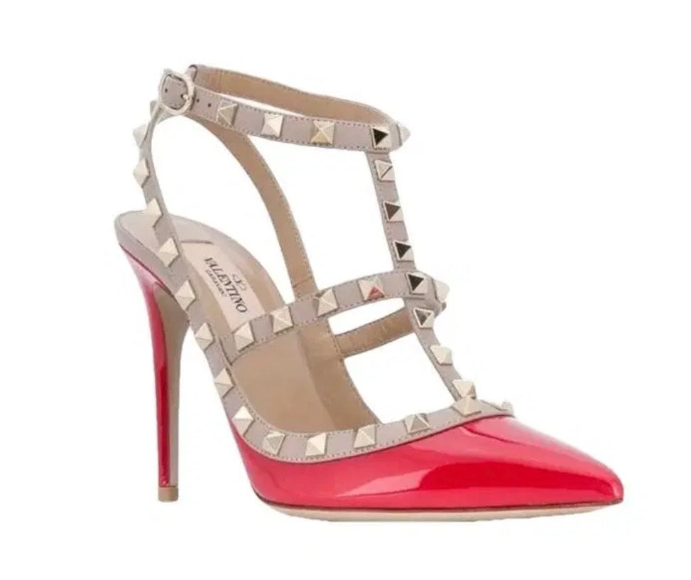 Valentino Garavani Patent Leather Studded Heels - size 40