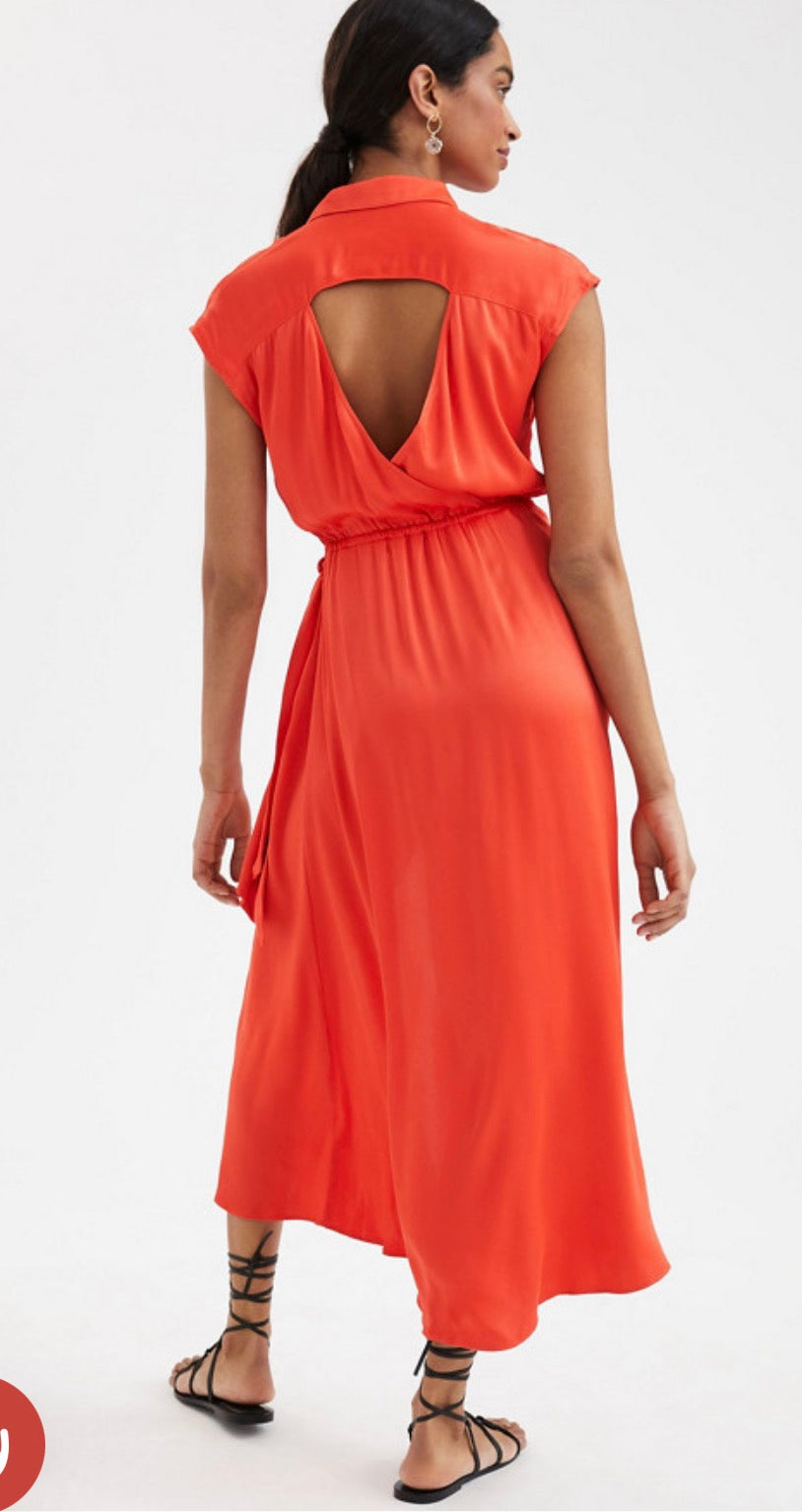 Anthropologie Maeve Open Back Midi Dress