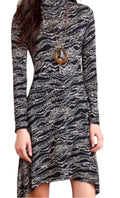 Anthropologie Maeve Turtle Neck Swing Dress