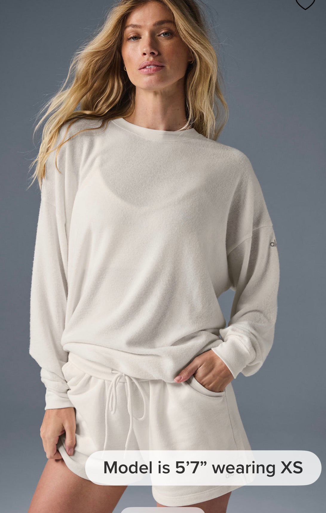Alo Soho Pullover - size small (white)