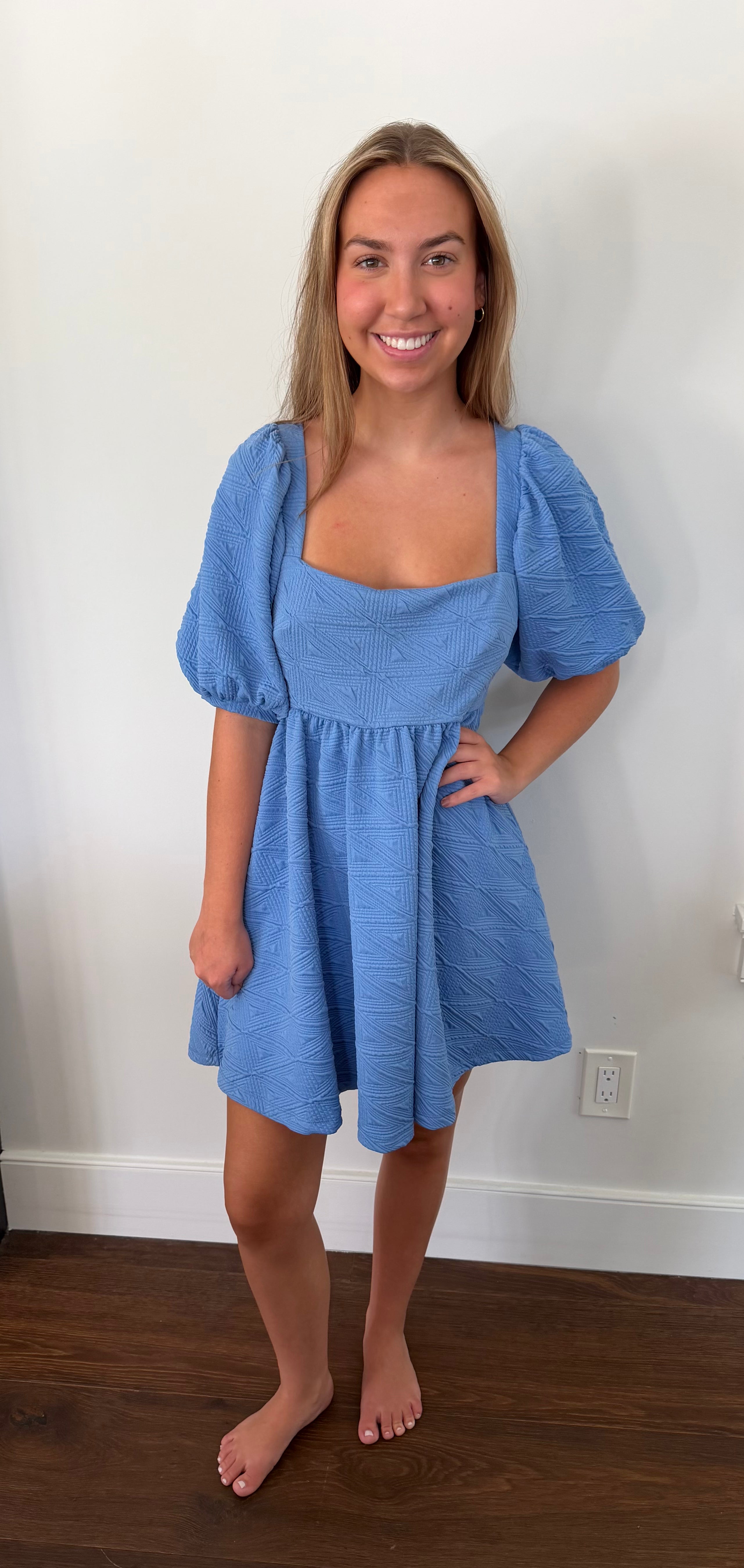 Free People Puff Sleeve Babydoll Dress - size small