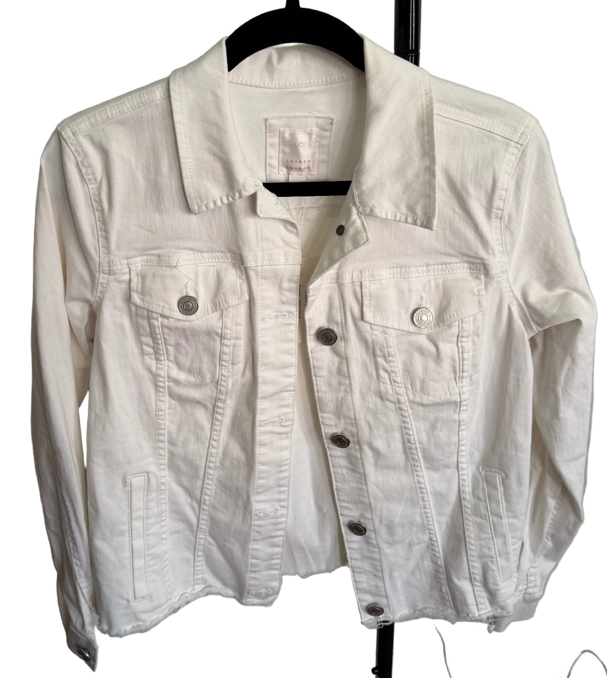 Lauren Conrad Raw Hem Denim Jacket Size M