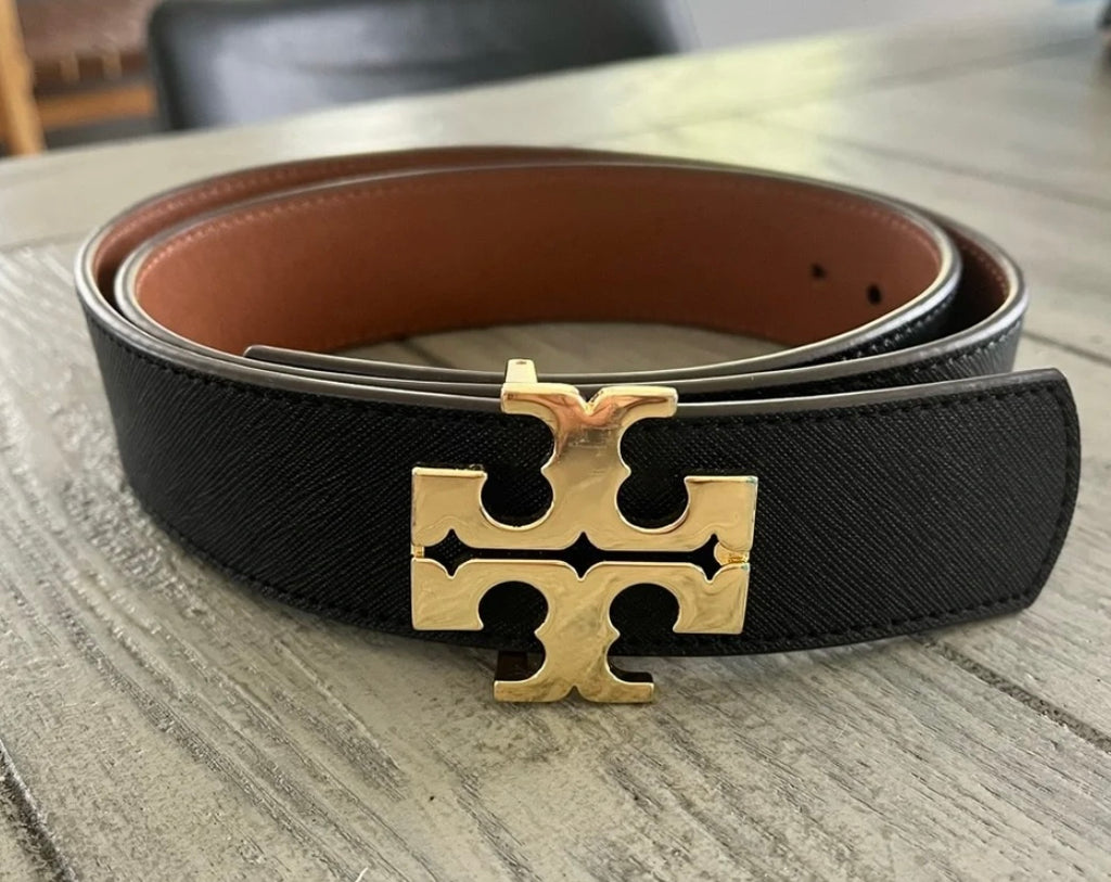 TORY BURCH MILLER REVERSIBLE LEATHER BELT (26-30")