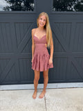 ASOS Cutout Mini Ruffle Dress - size 00/XS