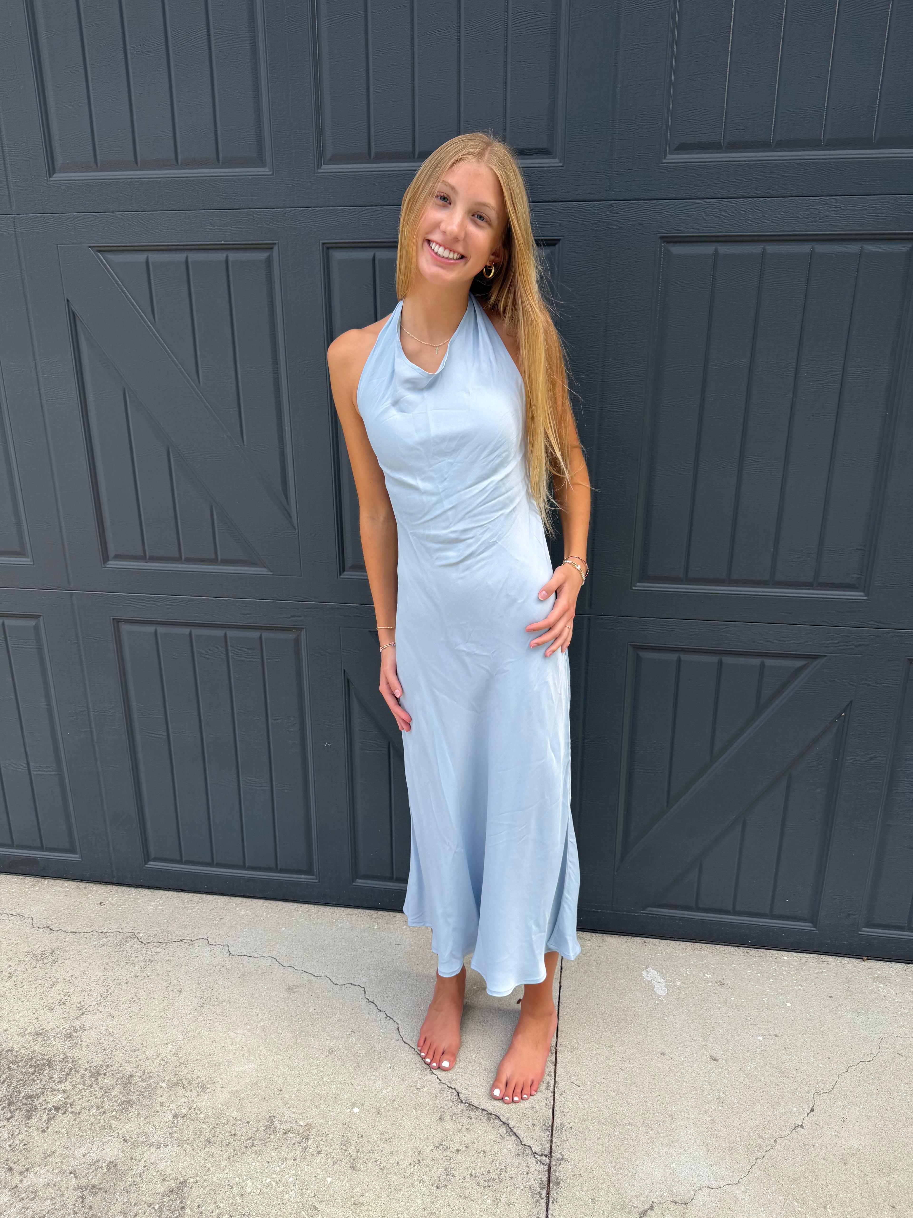 Conditions Apply Silk Halter Dress - size XS/small