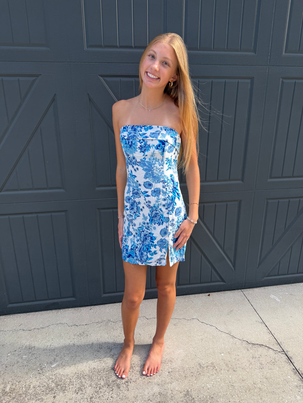 That's So Fetch Strapless Floral Dress - size XS/small