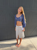 Abercrombie & Fitch Zip Front Denim Skirt NWT - Size 24P/XS