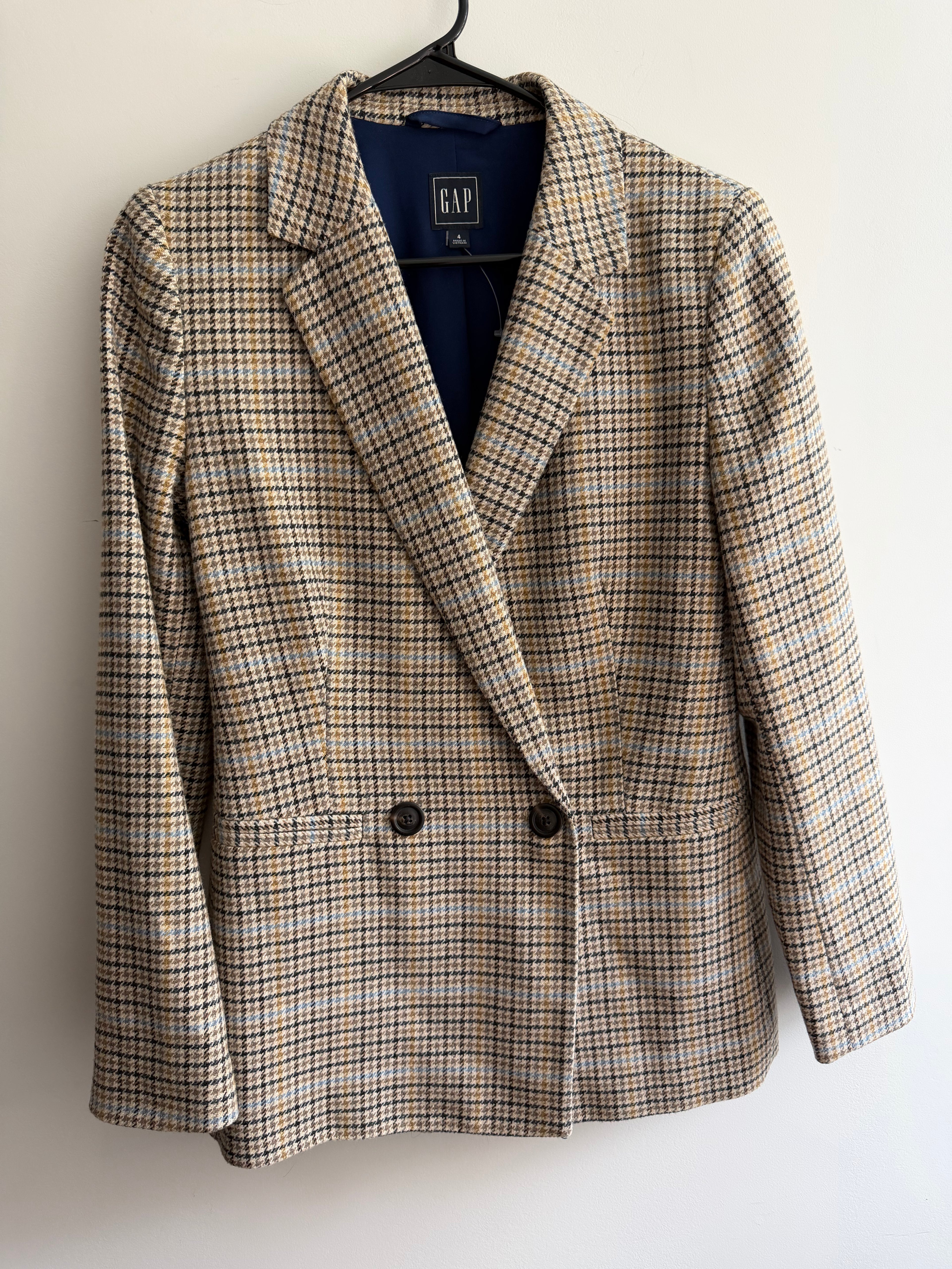 Gap Houndstooth Blazer - size 4 (Kim Chappell)