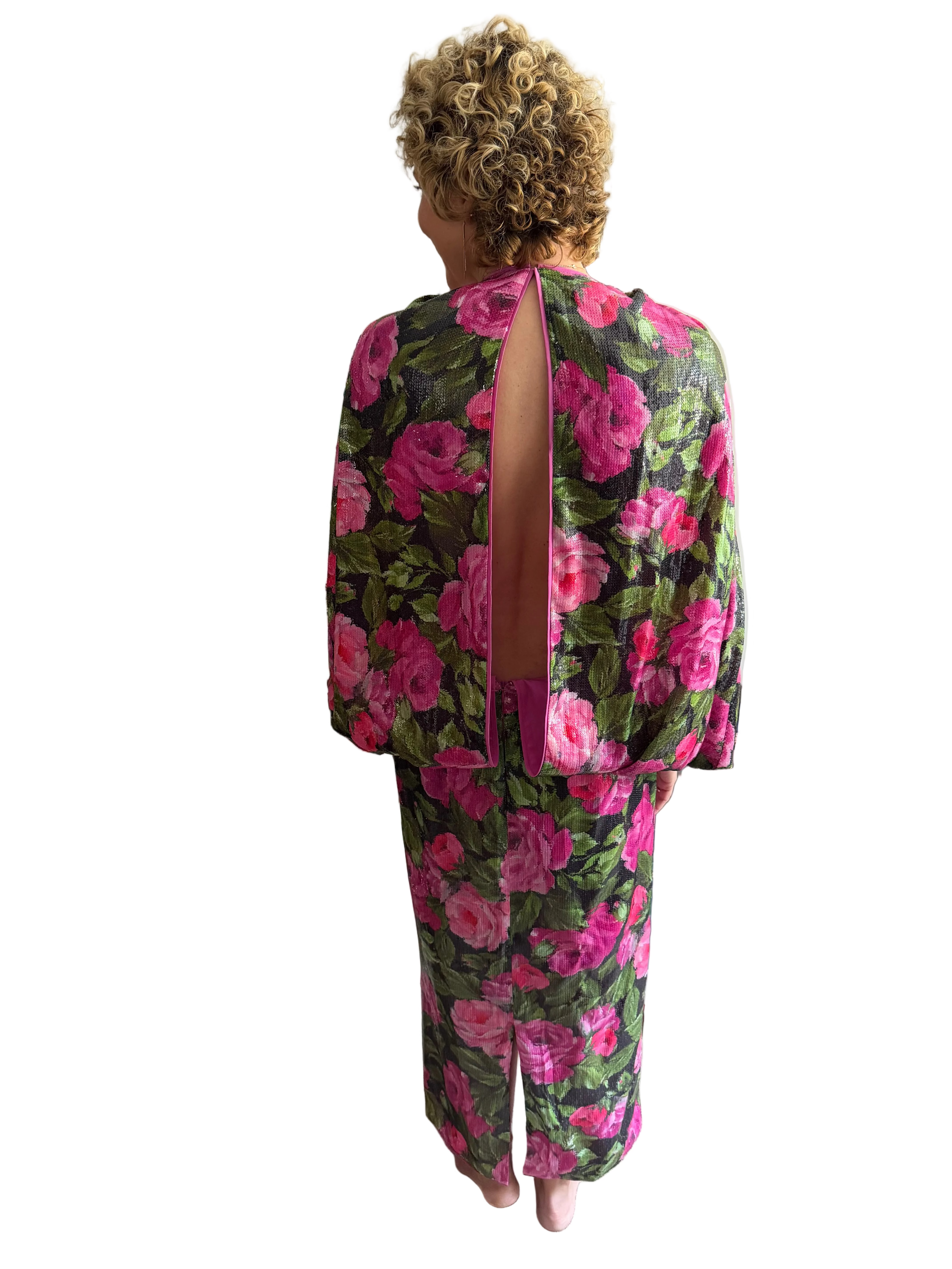 Soso Sequin Floral Gown - size 8 (Kim Chappell)