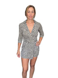 Diane Von Furstenburg Silk Wrap Romper - size small (Kim Chappell)