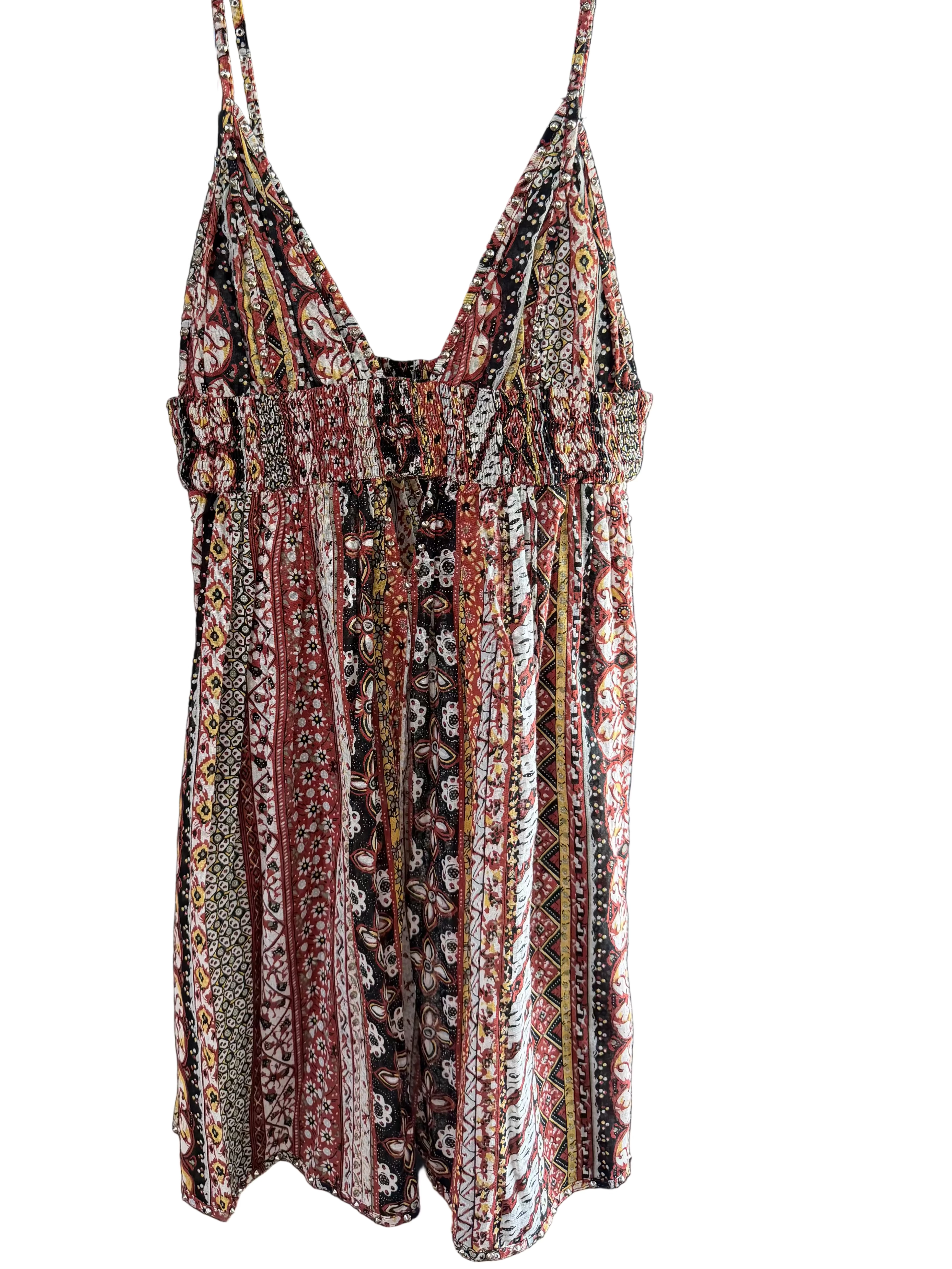 Indah Studded Boho Cutout Dress - size medium