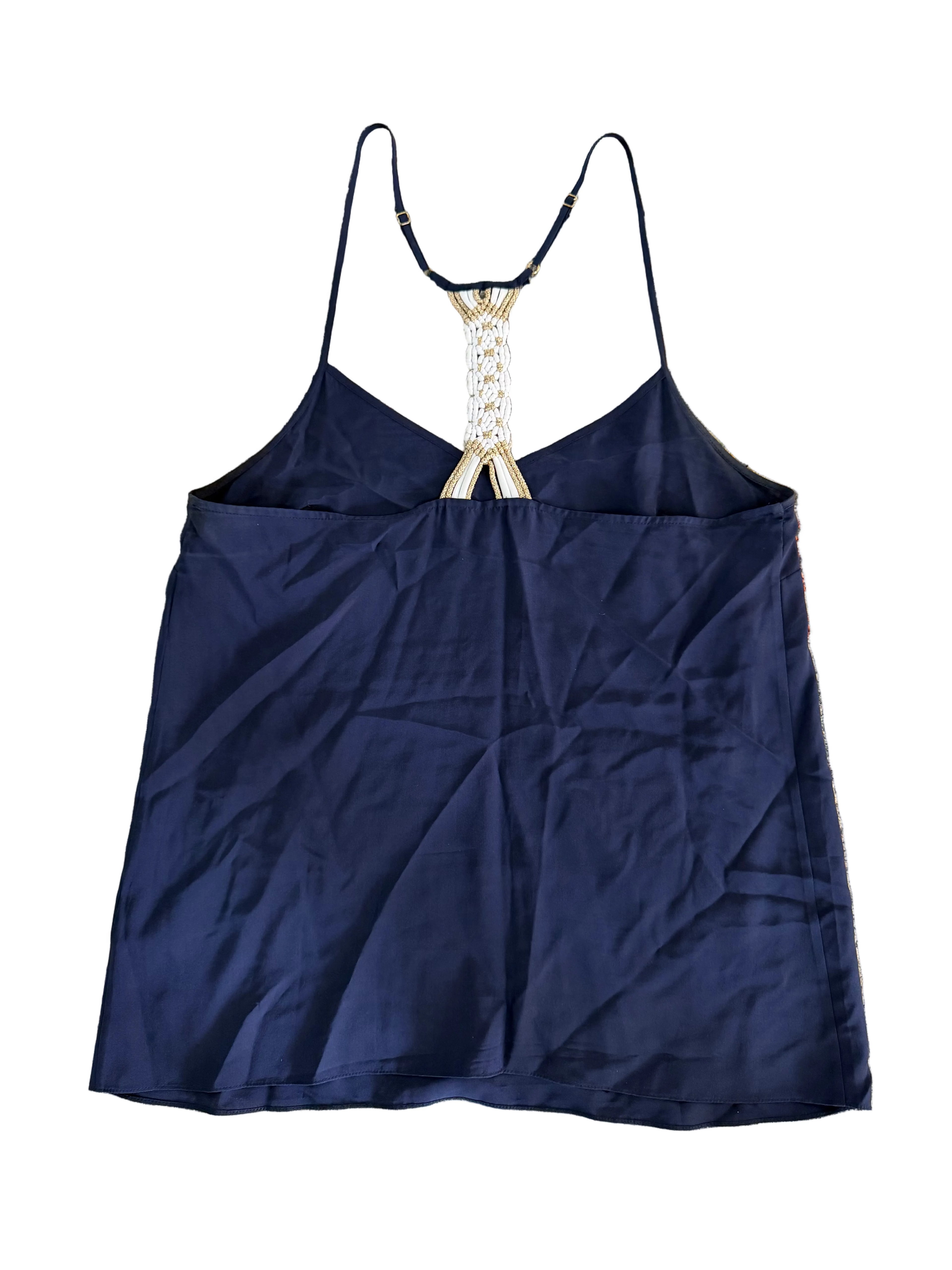 Lilly Pulitzer Dusk Silk Tank with braided back - size small￼